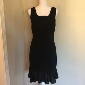 MARIANNA Vintage Black Dress With Beaded Detail